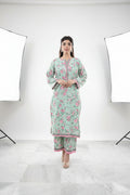2 Piece set Mint Floral Printed Co-ord