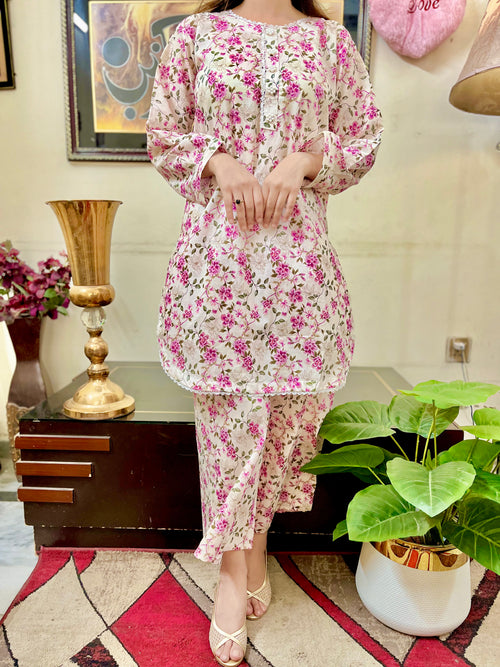 2 Piece Pastel Floral Co-ord