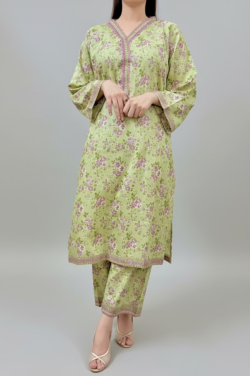 2 Piece set Olive Sage Floral Co-ord