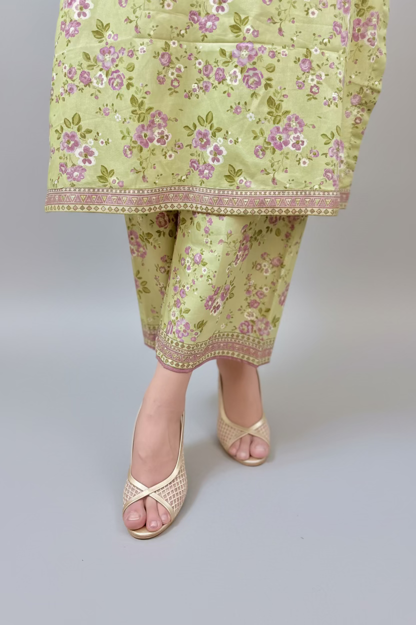 2 Piece set Olive Sage Floral Co-ord