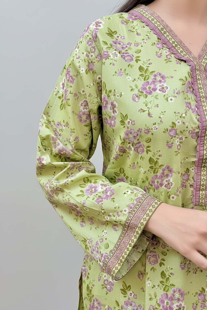 2 Piece set Olive Sage Floral Co-ord