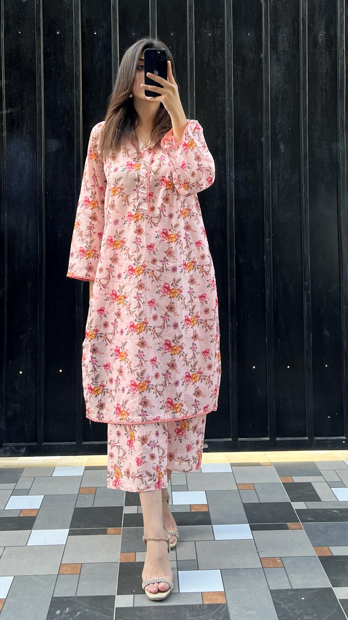 Pink Petal 2 piece stitched