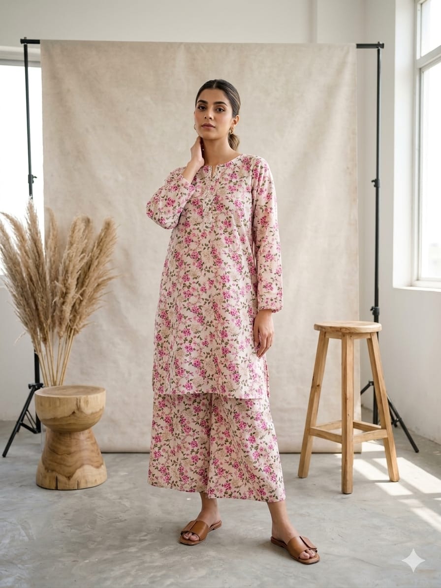 2 Piece Pastel Floral Co-ord
